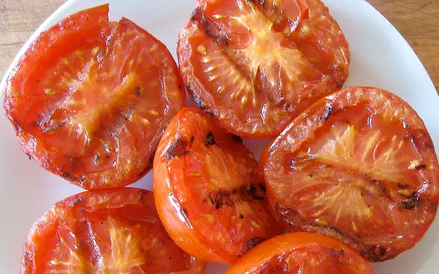 Fresh Broiled Alkaline Tomatoes